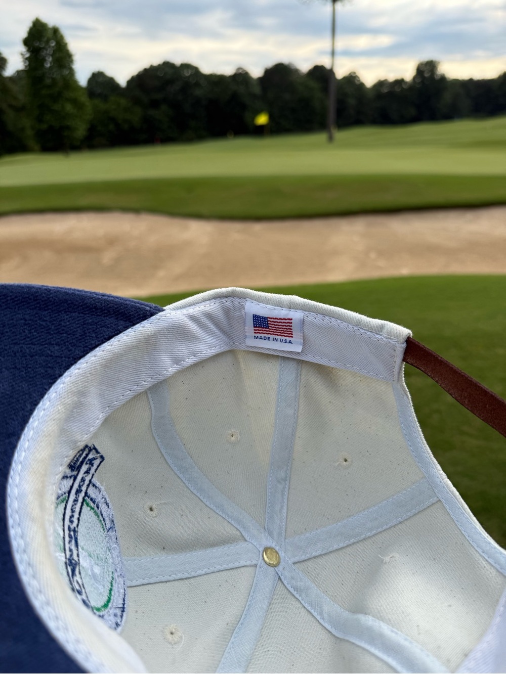 Vintage 90s Bellsouth Golf Classic 20th Anniversary White & Blue Golf Cap new - Picture 5 of 5